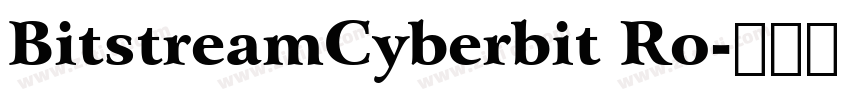 BitstreamCyberbit Ro字体转换